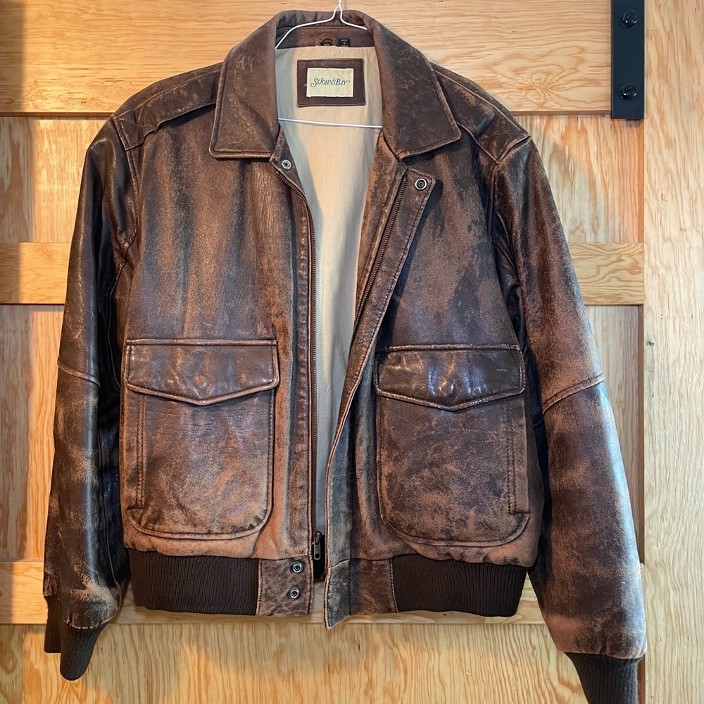 St. John’s Bay Vintage Leather Jacket